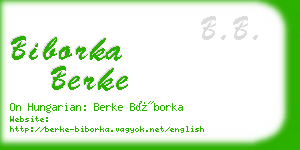 biborka berke business card